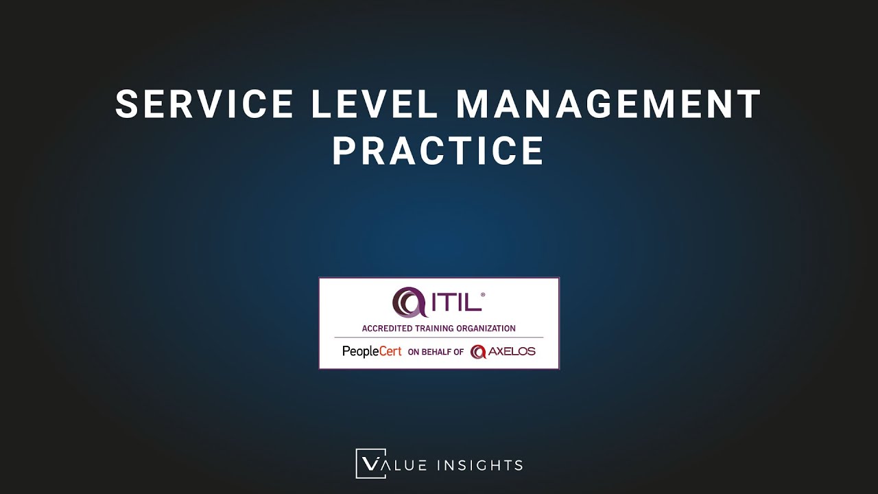 Service Level Management Practice