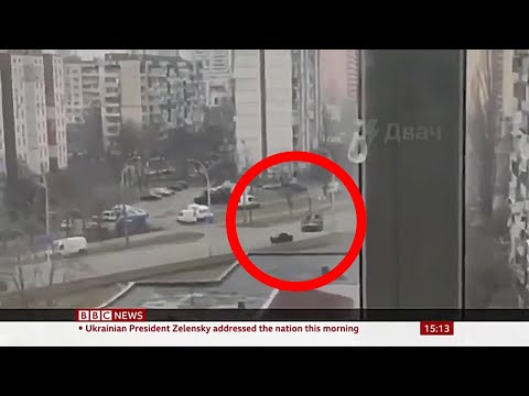 🔴 Russian Tank run over Civilian Car in kiev, Ukraine