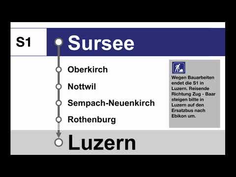SBB Ansagen » S1 Bauarbeiten zwischen Ebikon und Luzern | SLBahnen