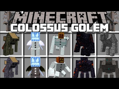 Minecraft COLOSSUS GOLEM MOD / RIDE GIANT GOLEMS AND FIGHT WITH THEM !! Minecraft