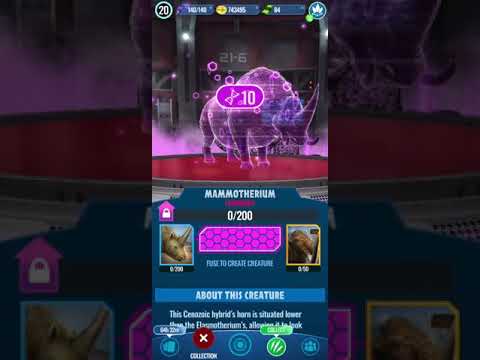 Jurassic World Alive - Creating my Mammotherium