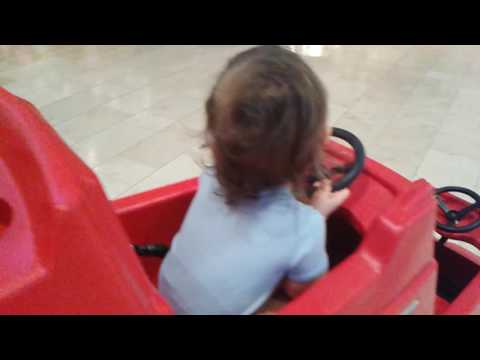 Micah the firefighter high-five at the mall (1 year 8 months)