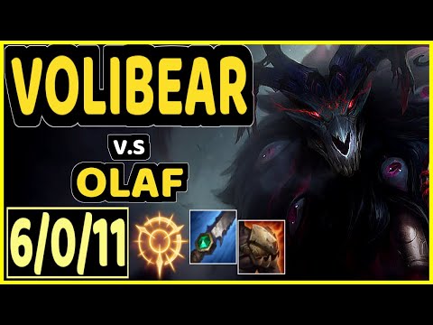 BLUERZOR (VOLIBEAR) vs OLAF - 6/0/11 KDA JUNGLE CHALLENGER GAMEPLAY - EUW