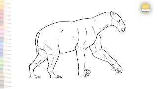 Moropus drawings | Extinct animal drawing videos | How to draw Moropus step by step | #artjanag