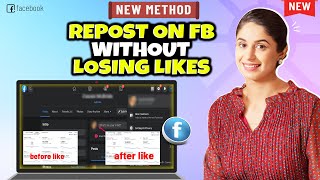 How to Repost on Facebook without losing likes & Comments 2024