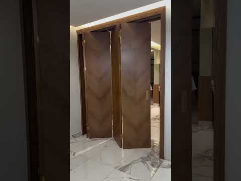Wooden Folding Door #interiordesign #craftedspaces #home
