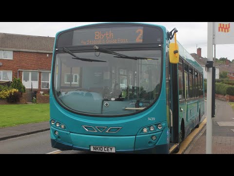 *go to 32:22 mental kickdowns*arriva northumbria 1439 NK10 CEY Wright VDL Pulsar 2 SB200 2 morpeth