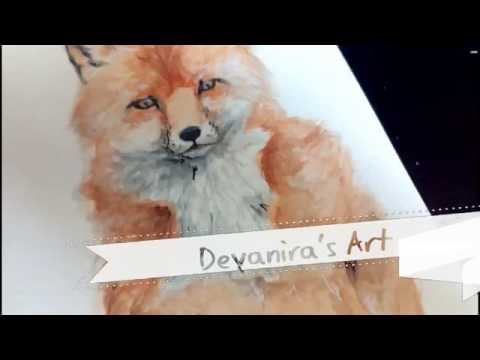 Fox Speed Watercolor Painting - Deyanira's Art