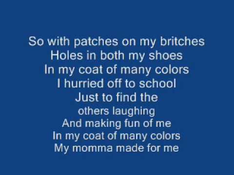 Coat Of Many Colors   Dolly Parton - With Lyrics