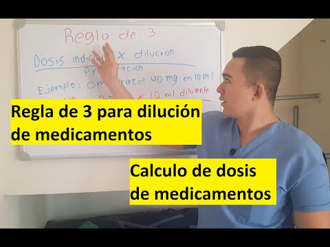 Regla de tres para dilución de medicamentos