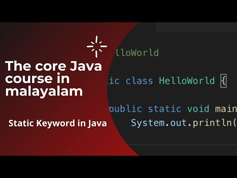 Java Static Keyword In Malayalam Java Programming In Malayalam Core Java Tutorial In Malayalam