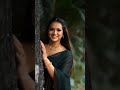 Asianet Serial Actress Saranya Anand Hot Navel Show In Transparent Saree And Hair Play