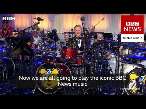 Weatherman Owain Plays EPIC BBC News Theme for Children in Need Drumathon with his fellow Drummers