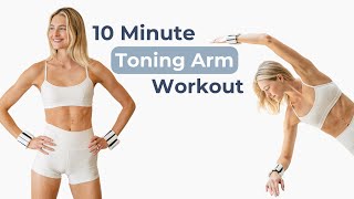 10 Minute Toning Arm Workout w/ Ankle Weights | Pilates Workout | Sanne Vloet
