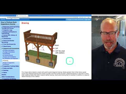 Inspecting Bracing at Decks