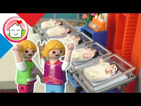 Playmobil en francais La naissance des quintuplés -  hopital -Famille Hauser