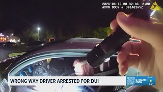 Body camera footage released by HCSO shows DUI arrest of wrong way driver