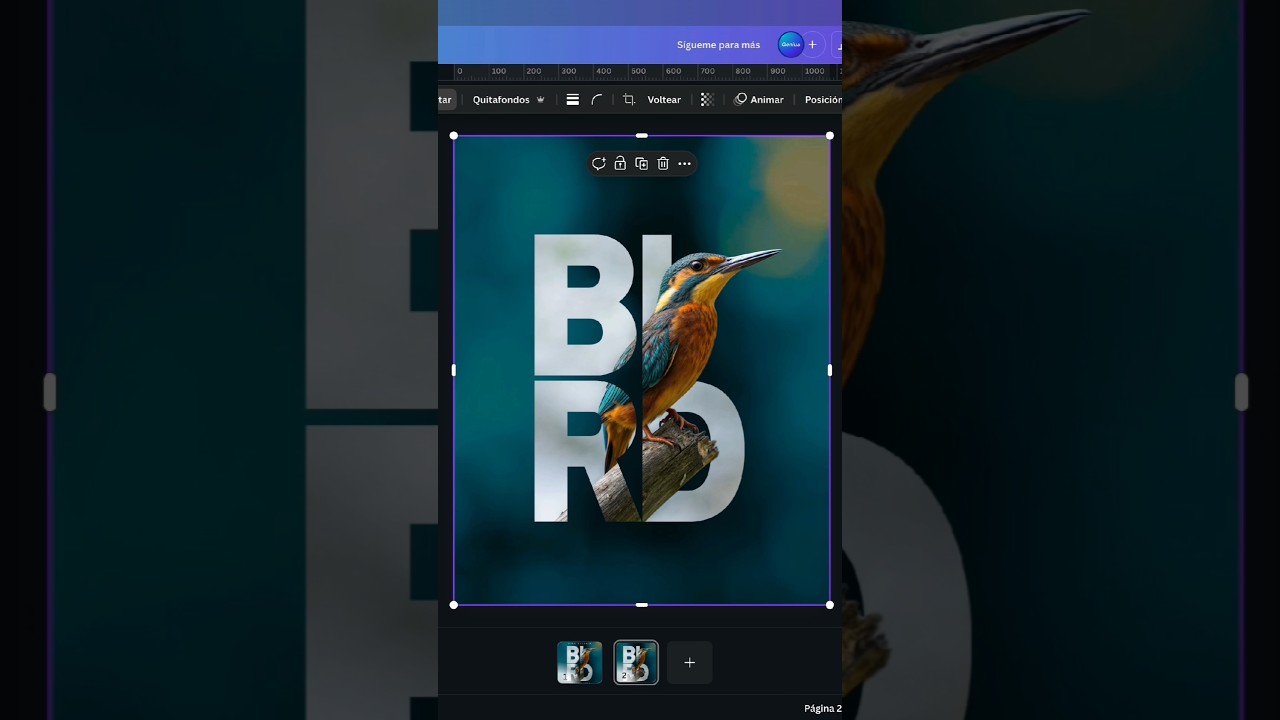 ¡Mira cómo hice este efecto de texto en Canva fácil!