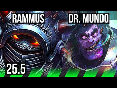 RAMMUS vs DR. MUNDO (JGL) | 1400+ games, Godlike, Rank 10 Rammus | EUNE Master | 25.5