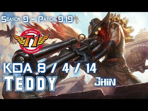 SKT T1 Teddy JHIN vs EZREAL ADC - Patch 9.19 KR Ranked