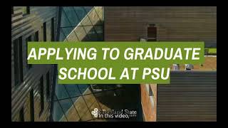 Applying to Graduate School at PSU