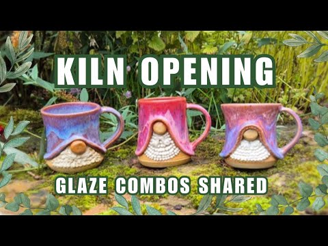 142. Kiln Opening! Christmas Gnome Mugs & Glaze Tests at Cone 6.5 🎄✨