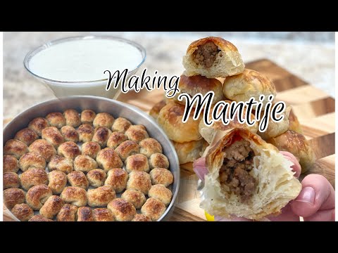 Manti Recipe (Making Mantije with Meat)