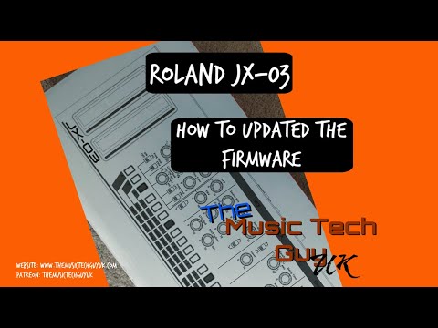 Roland JX-03 - How to updated the firmware