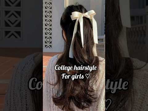 College Hairstyle For Girls♡✨🌷 #shorts #aesthetic #hairstyle