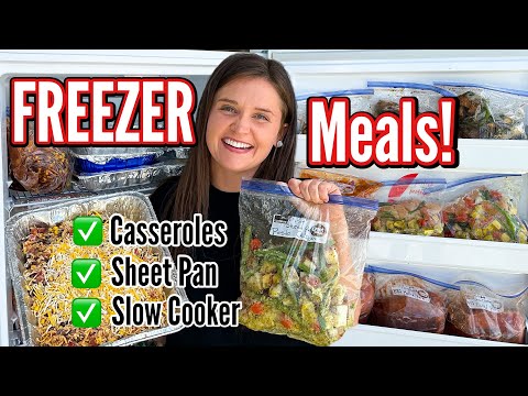 20 FREEZER MEALS | Freezer Meal Prep Made EASY | Slow Cooker & Oven Baked Recipes | Julia Pacheco