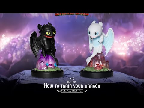 New how to train your dragon toothless and light fury figures revealed beast kingdom