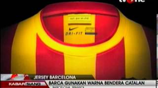preview picture of video 'Jersey Baru Barcelona Fc  Berwarna Merah Kuning'