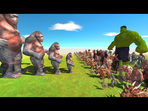 ( Goro The Giant Is Growing ) Hulk vs Infernals - Animal Revolt Battle Simulator
