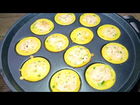 BÁNH KHỌT-Cách làm bánh khọt nhân tôm nước cốt dừa chuẩn vị miền tây @LANLEMIENTAY