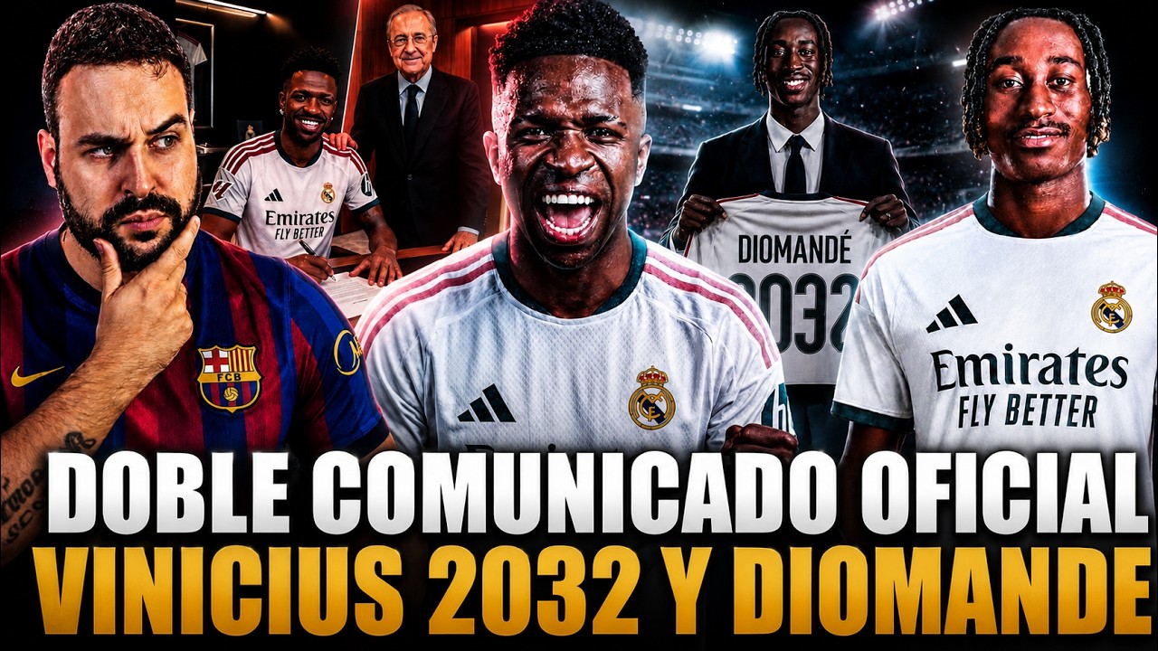 🚨OFICIAL: DIOMANDE al MADRID por 140 MILLONES ¡Y VINICIUS RENOVADO! TODOS los DETALLES