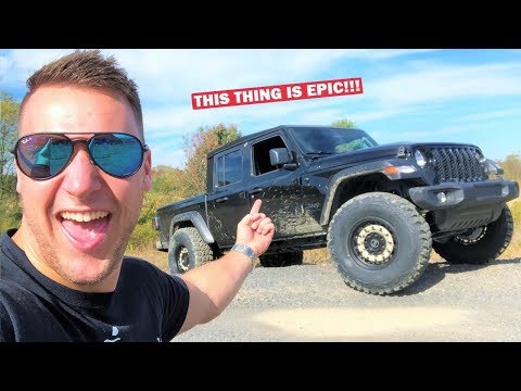 LIFTED MY BRAND NEW JEEP GLADIATOR ON BLACK RHINO WHEELS AND HUGE TIRES!!! *First Time Off Road!*