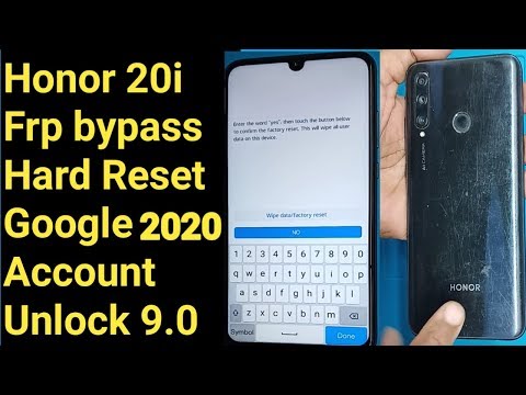 Honor 20i /HRY-AL00Ta/FRP/Bypass/Hard Reset/pattern paaword Unlock/Google Account remove