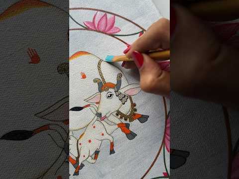 Satisfying pichwai painting provess✨   #shorts