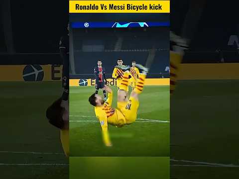 Ronaldo Vs Messi Bicycle kick Goals #shorts #ronaldo #messi #bicyclekick #bicyclekickgoal