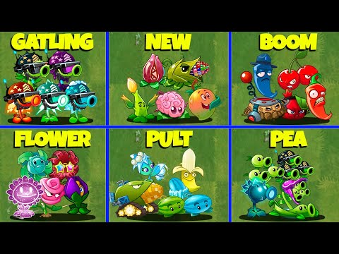 PvZ 2 - Random 6 Team Plant GATLING x NEW x BOMB x FLOWER x PULT Battlez - Who Will Win?