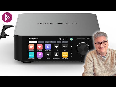 Eversolo Play | Music Streamer with DAC & Amplifier 60W×2ch(8Ω) / 110W×2ch(4Ω) | 5.5" LCD Touchscreen, Support Room Correction & Multi Room System, Stream Qobuz, Tidal&More | Black (CD Edition) video review thumbnail