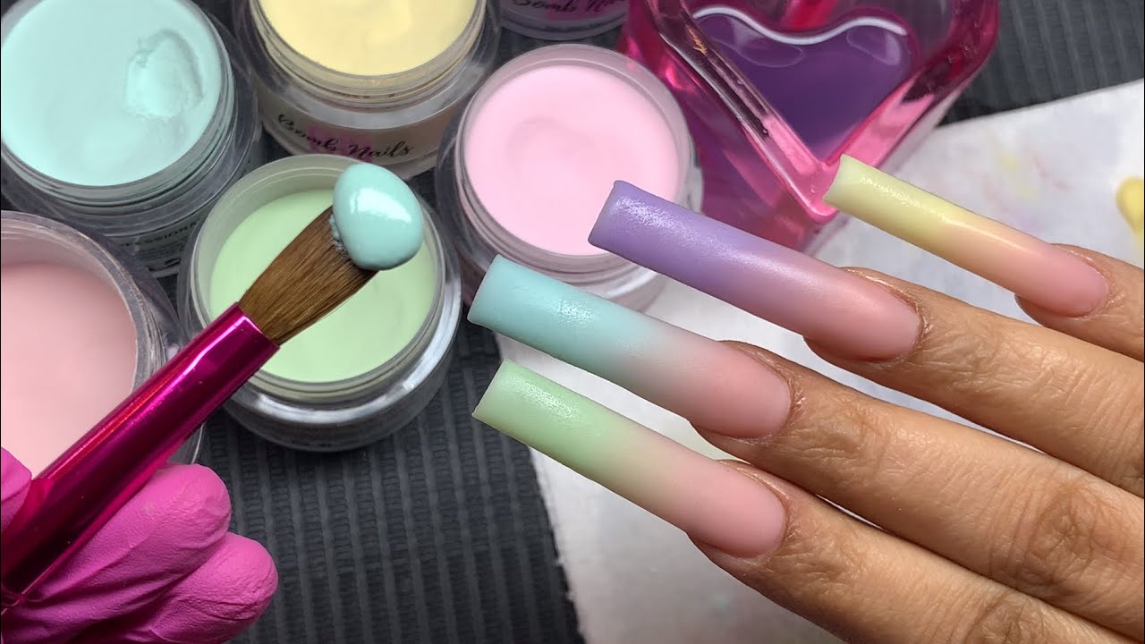 COLORFUL SPRING NAILS 🌸🌼/ACRYLIC NAIL TUTORIAL FROM START TO FINISH