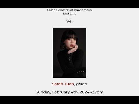 Promotional video thumbnail 2 for Sarah Tuan -- Concert Pianist