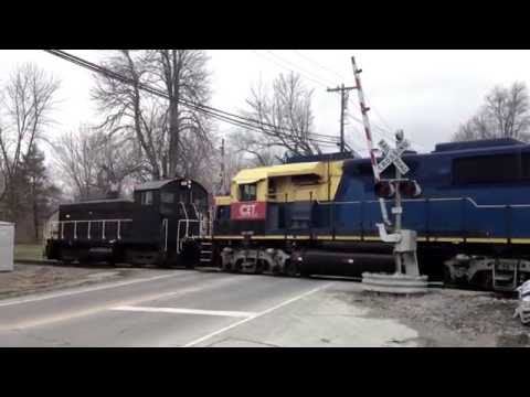 First Train Returns!   Crossing Gate Malfunction Returning Switcher Locomotive To Grain Elevator! Video