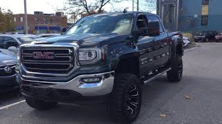 Prew Owned 2018 GMC Sierra 1500 Lifted Fuel Wheels Heated Front Seats Black Oshawa ON Stock #B12734