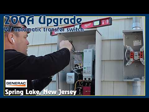 200 Amp Electrical Service Upgrade w/ new Generac Automatic Transfer Switch and built-in surge