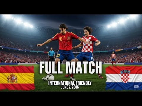 Spain  vs Croatia | Full Match | International Friendly | June 7, 2006