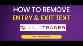 How to Remove Entry & Exit Text on Ninja Trader 8