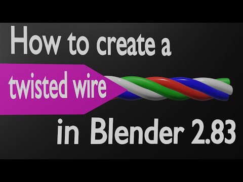 How to create a twisted wire in #blender 2 83 using cylinders