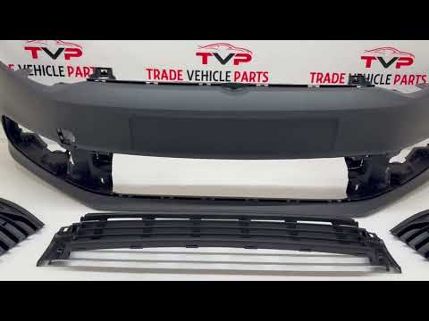 Fits VW Polo 2014-2017 Front Bumper Kit Complete No PDC & Washer Holes Primed video